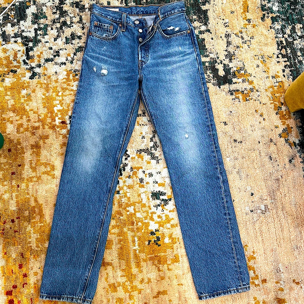 LEVI’S 501, straight leg, button fly, size 24, length 30 NWOT